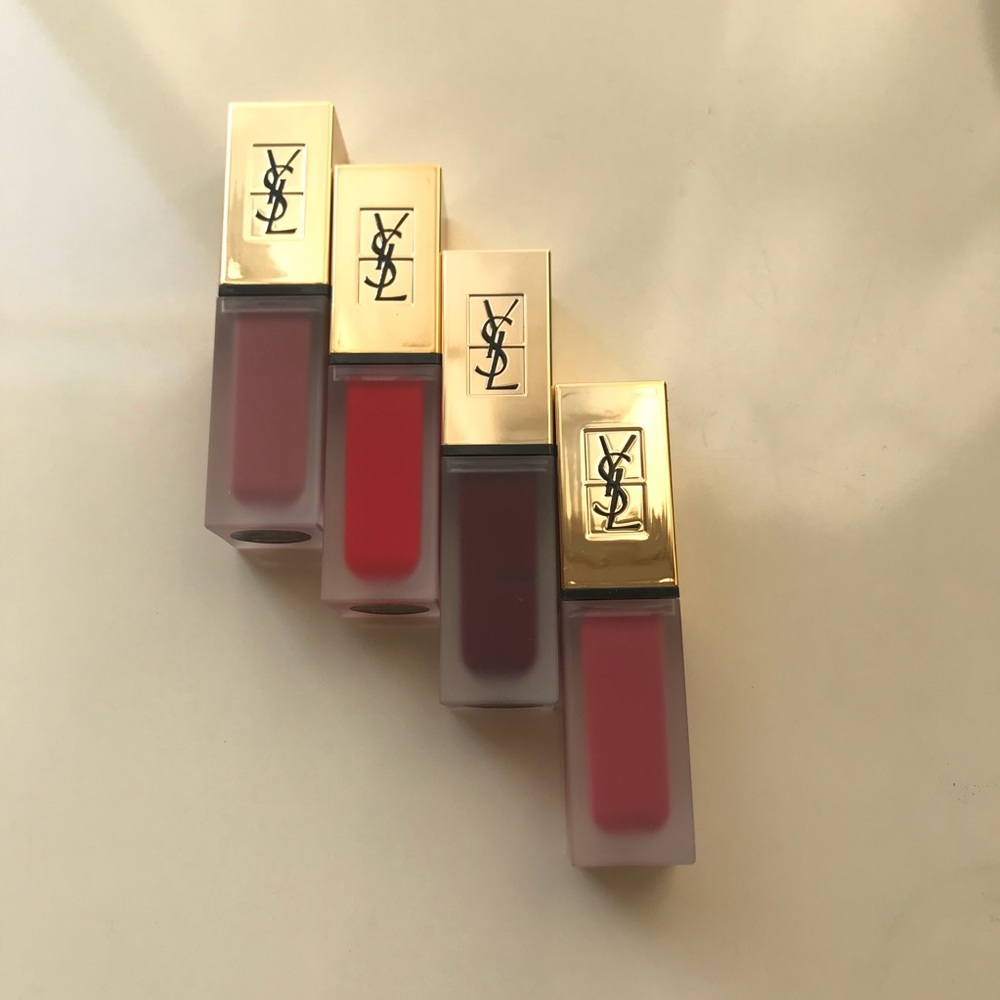 Lot of 4 brand new YSL lip colors
